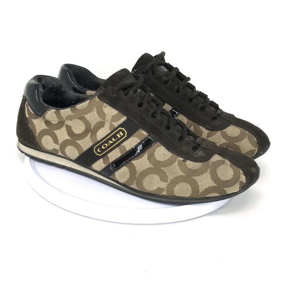 coach leather tennis shoes